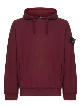 Stone Island kangaroo-pocket hoodie - men - Cotton - L - Red