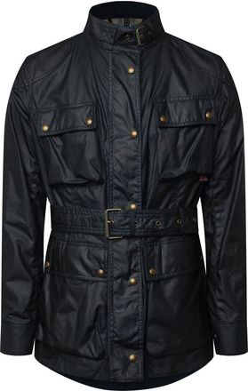 Belstaff Womens Waxed Cotton Trialmaster Jacket in Navy - Size 18 UK