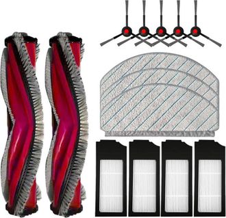 OEM Accesorios Para La Aspiradora Robot Kovos Yeedi C12 Pro Plus: Cepillo Giratorio, Cepillo Lateral, Filtro Y Plataforma De Descanso - Juego De 14 Piezas