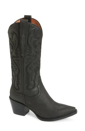 Jeffrey Campbell Dagget Western Boot in Black Wash at Nordstrom, Size 5.5