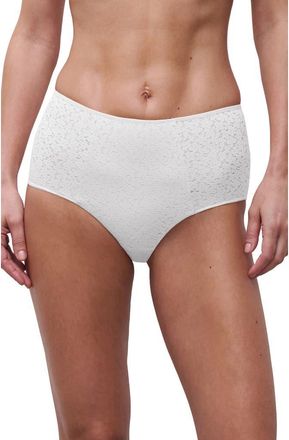 Chantelle Norah Comfort High Waist Briefs in White at Nordstrom, Size Medium