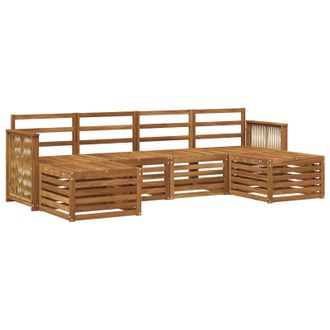 vidaXL Juegos De Sof&aacute;s Madera De Acacia S&oacute;lida Vidaxl
