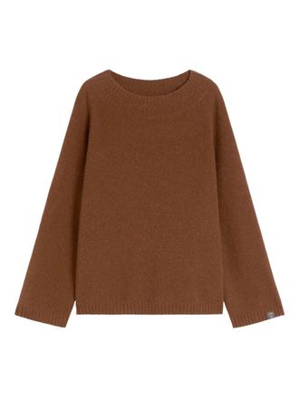 Max Mara long-raglan-sleeves sweater - Brown