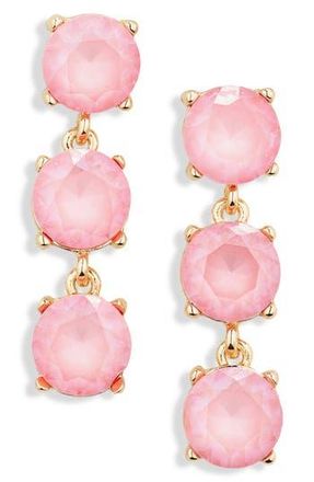 Cara Stone Linear Drop Earrings in Pink at Nordstrom Rack
