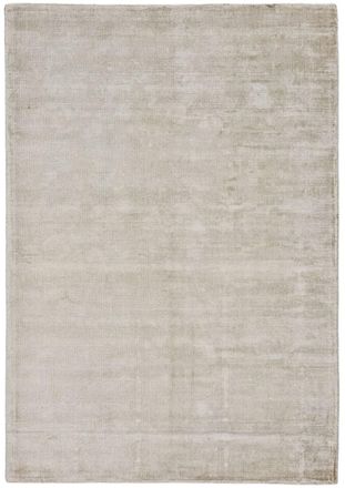 THEKO Alfombra de viscosa tejida a mano estilo vintage crema 70x140 cm
