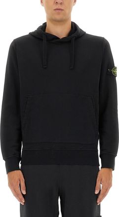 Stone Island Black Regular Solid Hoodie
