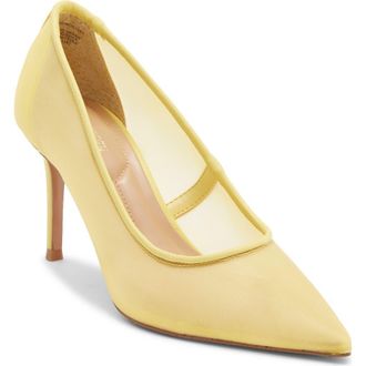 Steve Madden Nicoletta Mesh Pointed Toe Pump in Yellow at Nordstrom Rack, Size 9.5