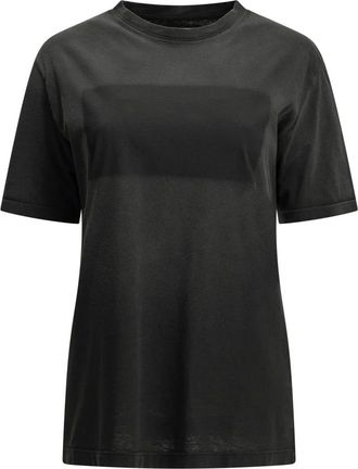 Maison Margiela T-shirt in Cotone Jersey con Patch Tonal - - Tops - Uomo - Nero - XS
