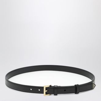 Prada Black belt with appliqu&eacute;