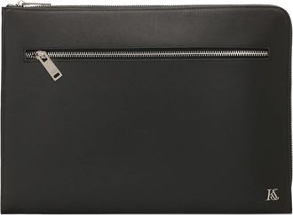 Kazar Leren laptoptas - Dames - Laptoptassen - Zwart - ONE Size - Leer - Tassen