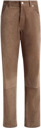 Bally Calf Suede Straight Trousers, Brand Size 52 ( Waist Size 36 )