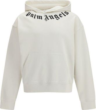 Palm Angels White Cotton Mens Sweatshirt