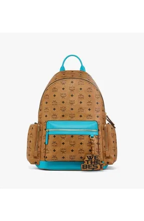 MCM x We The Best Stark Backpack in Visetos in Cognac at Nordstrom