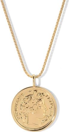 Miranda Frye Paris Coin Pendant Necklace in Gold at Nordstrom, Size 22