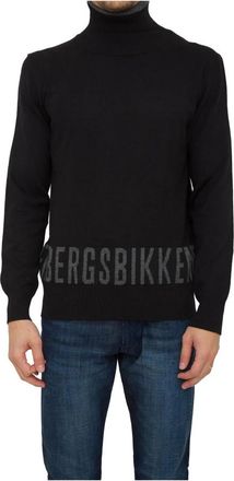 Dirk Bikkembergs Zwarte Shirt Stijlvol Modieus Trendy - Heren - Coltruien - Zwart - 2XL - Wol - Truien & Vesten