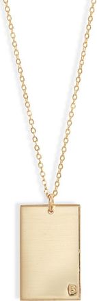 Set & Stones Goldie Initial Tag Pendant Necklace in Gold /B at Nordstrom