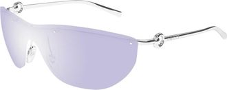 Gucci Accessoires, Dames, Grijs, ONE Size, Nylon, Gg 1700S Zonnebril