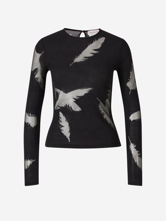 Alexander McQueen Top Leaves Motif