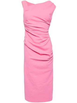 Misha Collection Alaska draped-detail midi dress - Pink