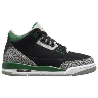 Nike Jordan Boys Retro 3 - Boys Grade School Basketball Shoes Black/Green Size 3.5