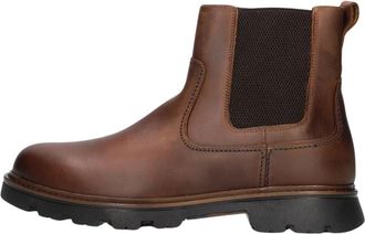 Mazzeltov Bruine Leren Herenlaarzen Stijlvolle Winter - Heren - Chelseaboots - Bruin - 43 EU - Wol - Schoenen