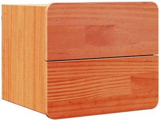 vidaXL Vidaxl - Mesa de Noche Marrón cera 39 x 34 x 33 cm Madera de pino maciza
