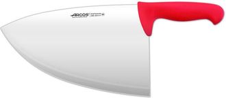 Arcos Chuletera Arcos Colour - Prof 298322 De Acero Inoxidable Nitrum Y Mango Ergon&oacute;mico De Polipropileno De Color Rojo Y Hoja De 28 Cm, Y 3 Mm De Espesor E