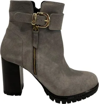 Borbonese Grey Leather Women Womens Boot
