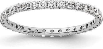 Diamond2Deal 14k White Gold Lab Grown Diamond Eternity Wedding Band Ring 1/2Ct Clarity- VS Color- D-E
