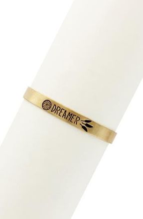 Olivia Welles Detailed Dreamer Cuff Bracelet in Worn Gold at Nordstrom Rack