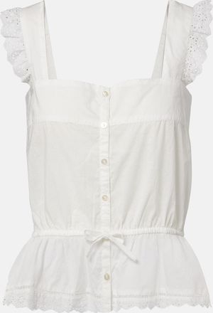 Poupette St Barth Clive cotton poplin top