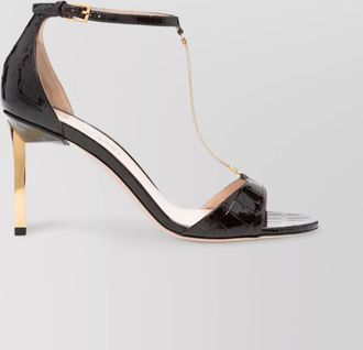 Tom Ford t-bar croc-embossed mid heel sandals
