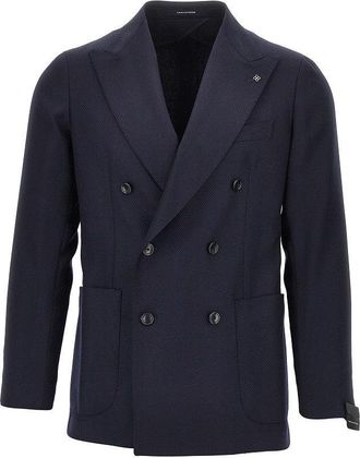 Tagliatore Virgin wool double-breasted jacket Man 46