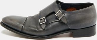 Santoni Size 45 Two Tone Leather Double Flap