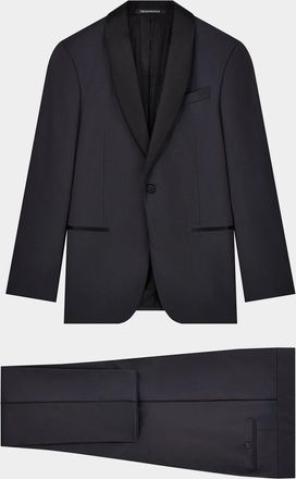 Emporio Armani Men & apos;s Wool Stretch Tuxedo with Satin Shawl Lapels