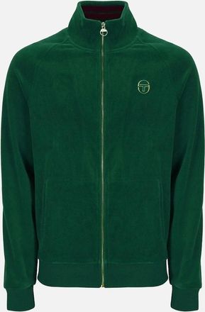 Sergio Tacchini Mens Sergio Tacchini Court Velour Track Top Jacket Eden/Rhubarb - Green - Size: 42/Regular