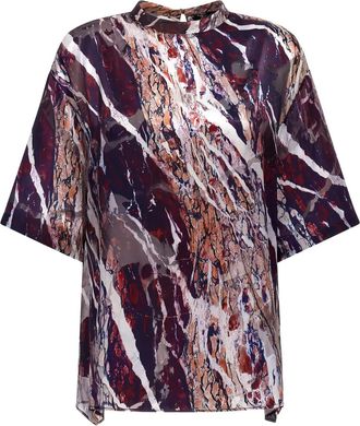 Roberto Cavalli Blusa con stampa - Viola