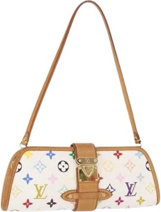 Louis Vuitton Pre-owned Shoulder Bags, female, White, Size: ONE SIZE Pre-owned Vintage Canvas Shoulder Bag