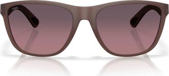 Costa 57mm Polarized Rectangular Sunglasses in Stormy Sunset /Rose 580G at Nordstrom