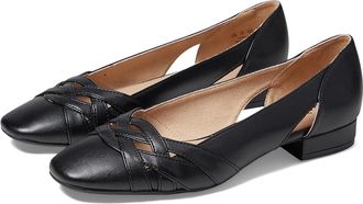 Life Stride Carmen Skimmers Womens Flat Shoes Black : 7.5 W (C), Leather