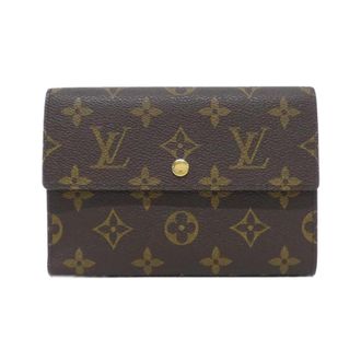Louis Vuitton Brown Coated Canvas Middle Wallet (Tri-Fold) (Pre-Owned)