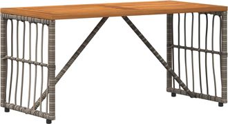 vidaXL Mesa De Exterior Gris 80 X 40 X 40 Cm Acero Y Polirat&aacute;n Vidaxl