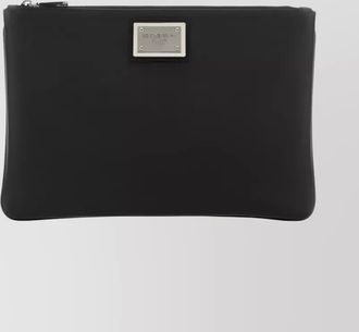 Dolce & Gabbana leather logo-plaque clutch bag