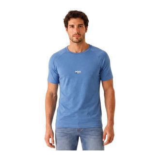 HUGO BOSS Tops, Heren, Blauw, XL, Katoen, Slim Fit T-shirt