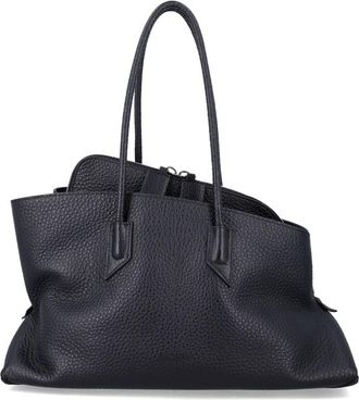 The Attico La Passeggiata Medium Grainy Leather Tote