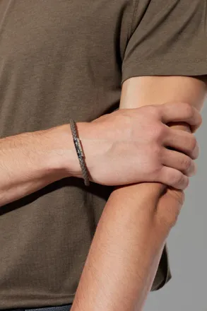 Tom Ford Leather Bracelet, Mens, Brown