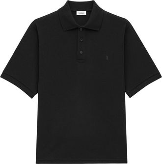 Saint Laurent Cassandre Polo - Heren - Polos - Zwart - L - Wol - Tops