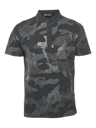 Valentino Piqu&eacute; poloshirt met camouflageprint - Blauw