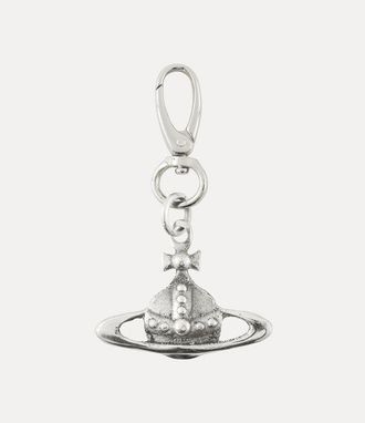 Vivienne Westwood Orb Charm Keyring Metal Silver One Size Unisex