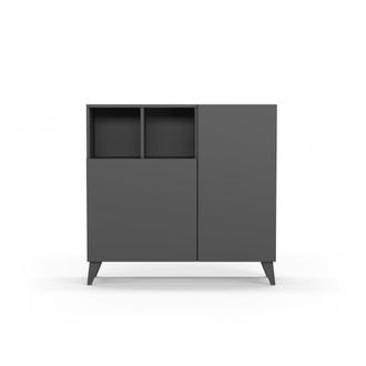 HERDASA Zapatero melamina grafito 87x90x27 cm